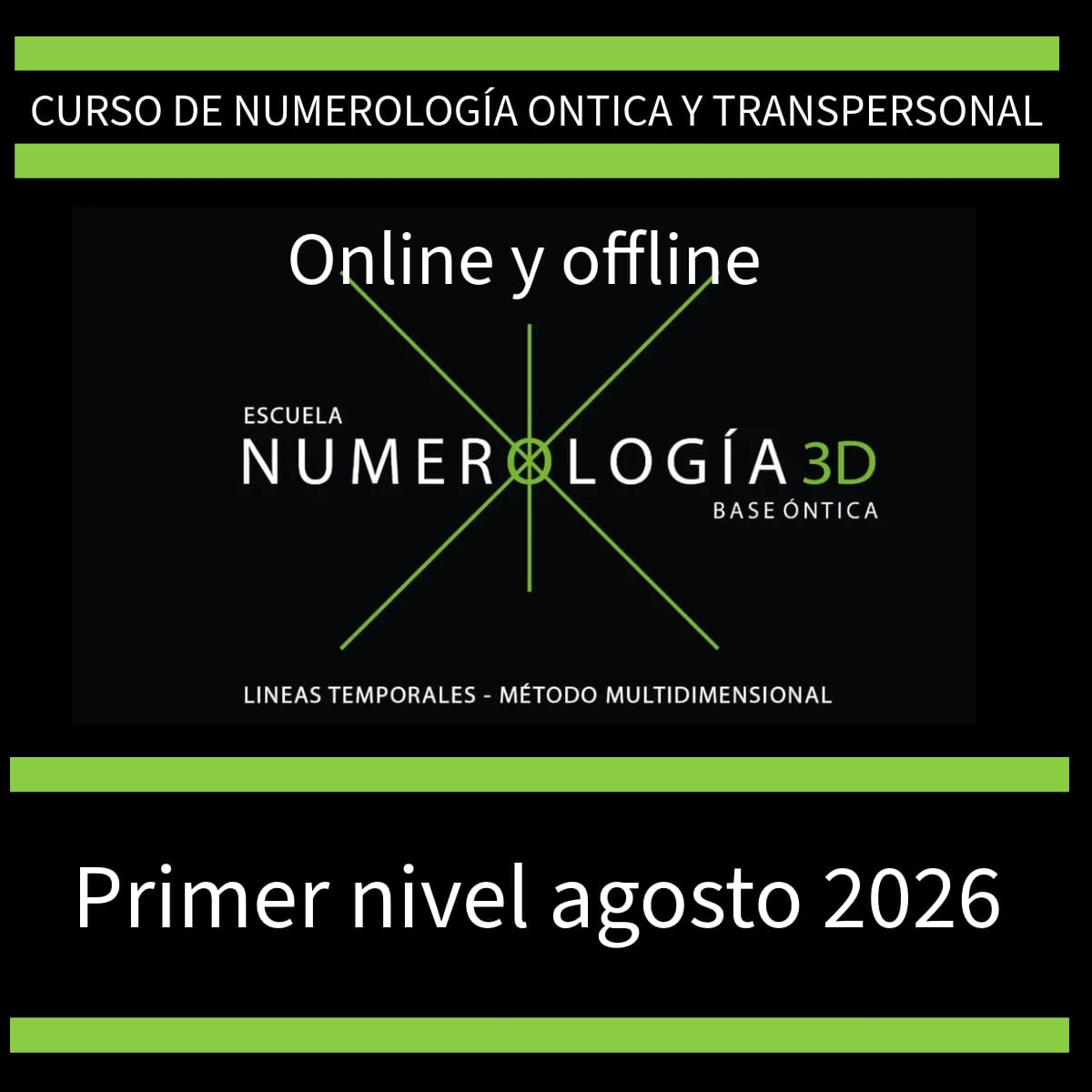 Numerología Óntica con diseño transpersonal - Agosto 2026